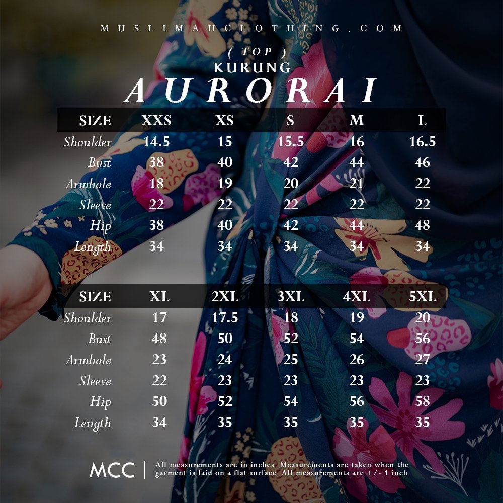 Baju Kurung Aurorai - Navy Blue