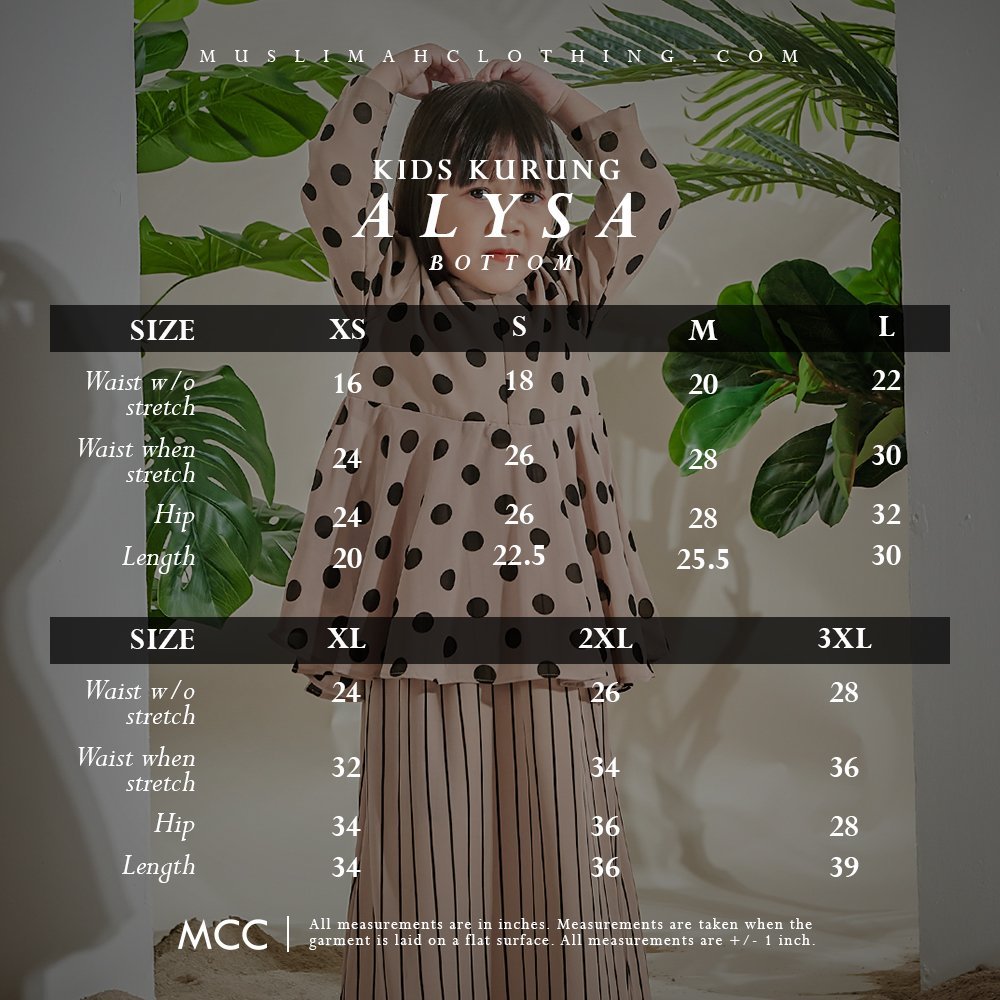 Baju Kurung Alysa Kids - Rust Brown