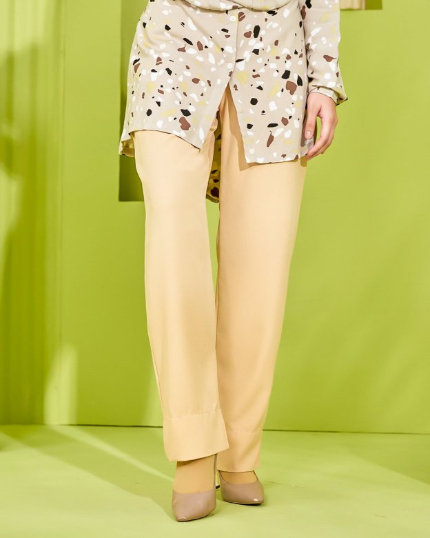 Pants Relax Fit Laluxa Laluna X MCC - Light Cream
