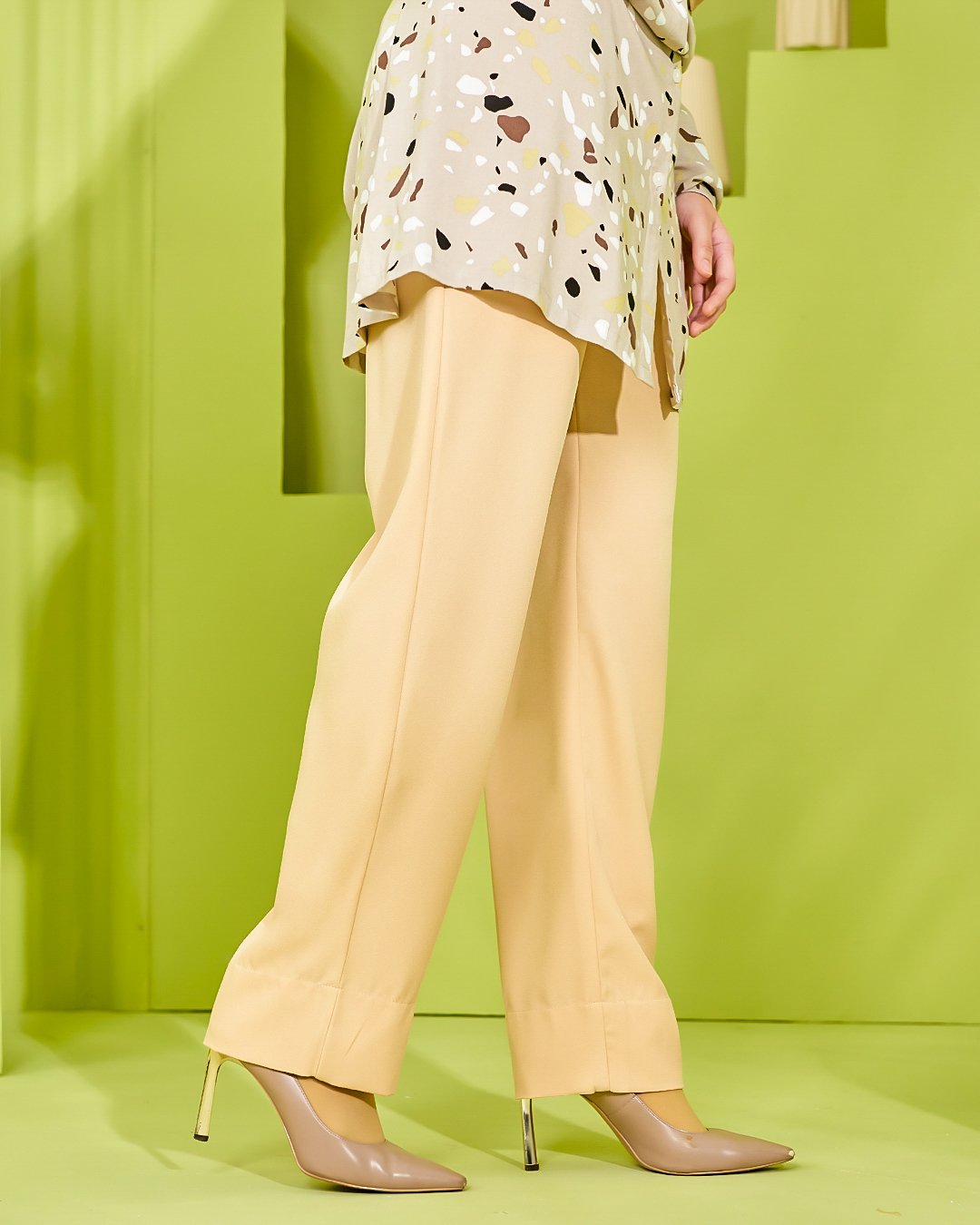 Pants Relax Fit Laluxa Laluna X MCC - Light Cream