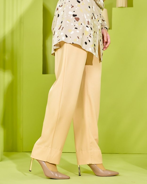 Pants Relax Fit Laluxa Laluna X MCC - Light Cream