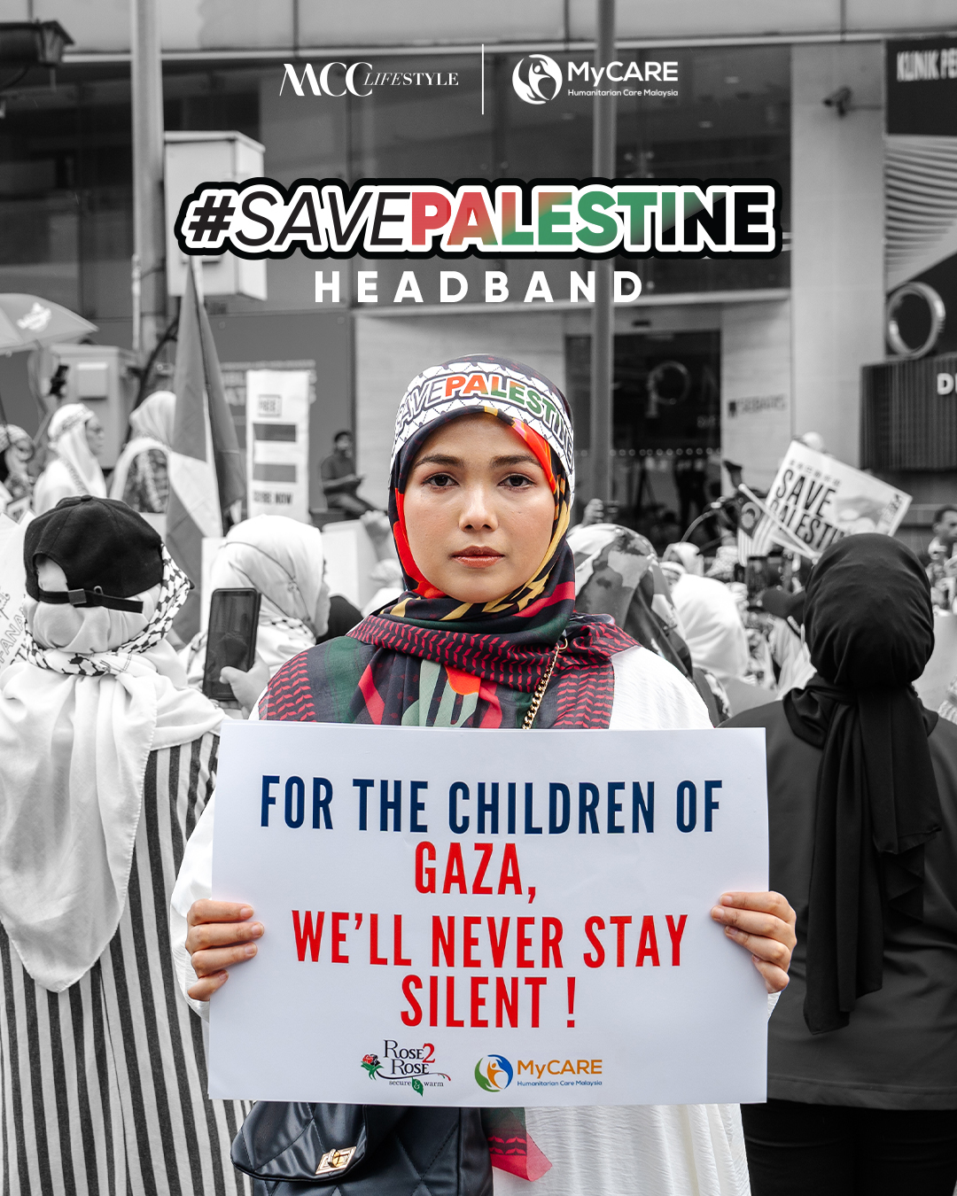 Headband MCC Lifestyle x MyCARE - Save Palestine - Set 2 PCS