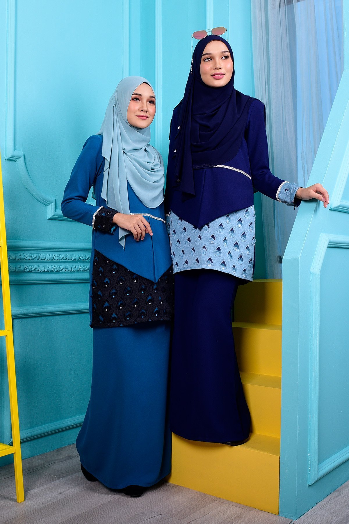 Baju Kurung Kareena - Turquoise Green