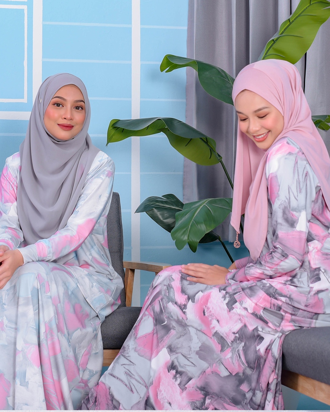 Baju Kurung Premium Printed Lainey - Limestone Pink