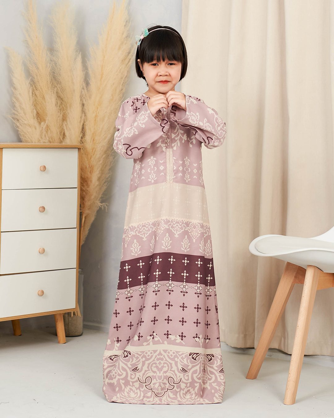 Abaya Rayla Kids - Rosy Pink