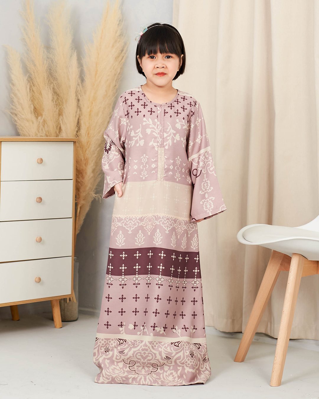 Abaya Rayla Kids - Rosy Pink
