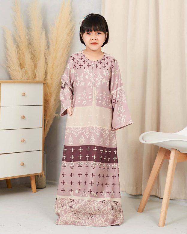 Abaya Rayla Kids - Rosy Pink