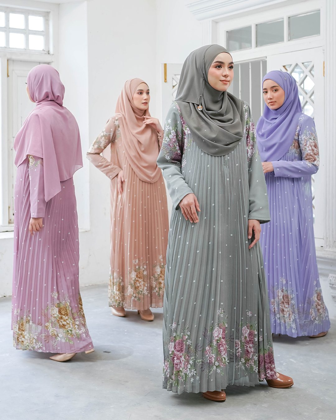 Dress Pleated Nerina - Fern Green