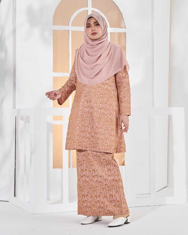 Baju Kurung Riau Lace Greece - Vanilla Cream