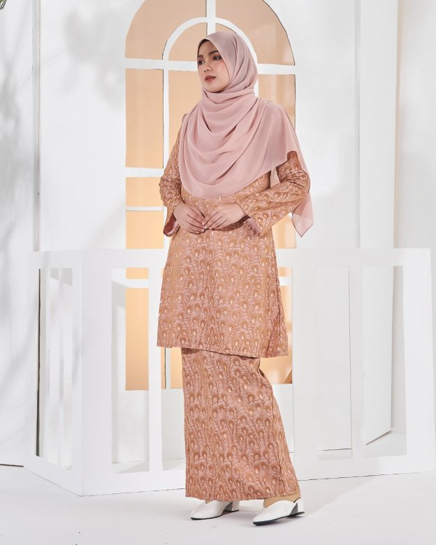 Baju Kurung Riau Lace Greece - Vanilla Cream