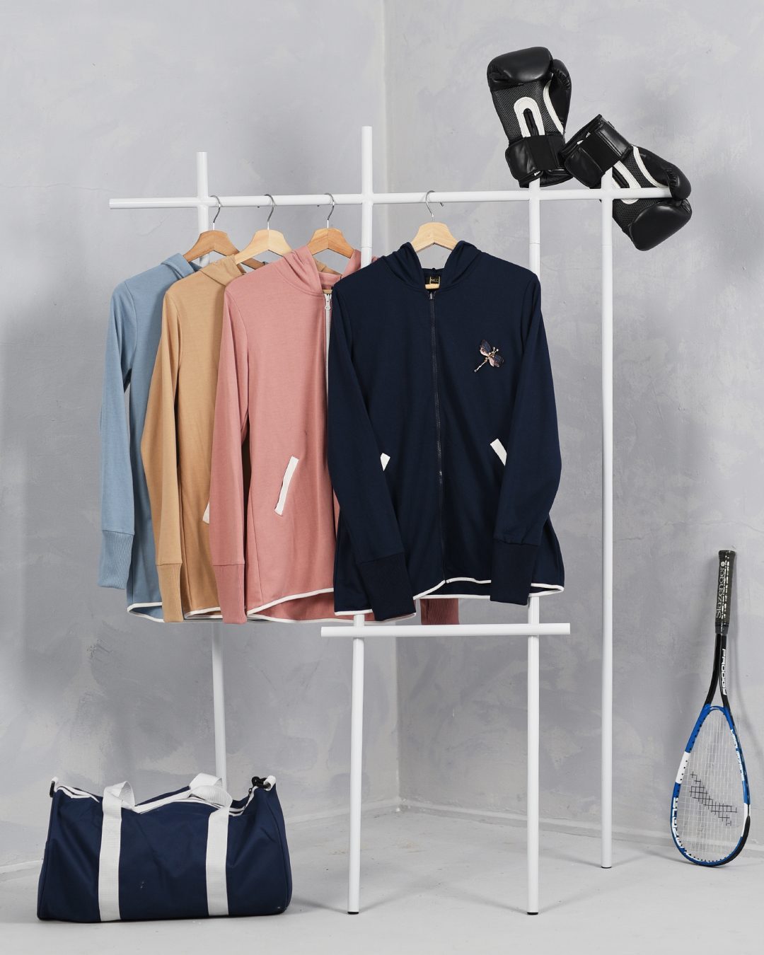 Jacket Hoodie Activewear Alexa - Rose Pink