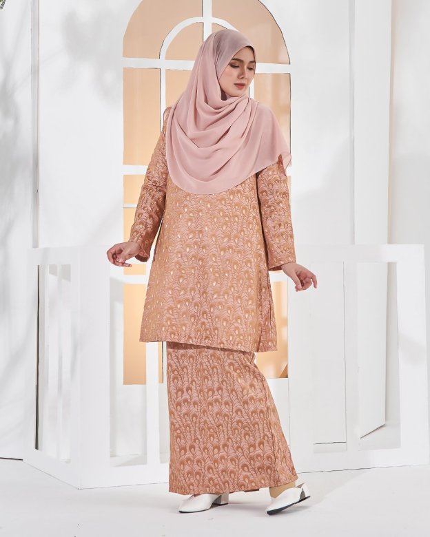 Baju Kurung Riau Lace Greece - Vanilla Cream