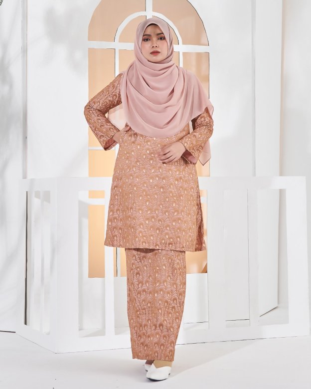 Baju Kurung Riau Lace Greece - Vanilla Cream