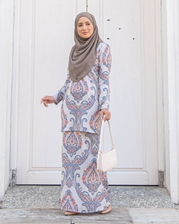 Baju Kurung Moden Zelda - Artichoke Grey