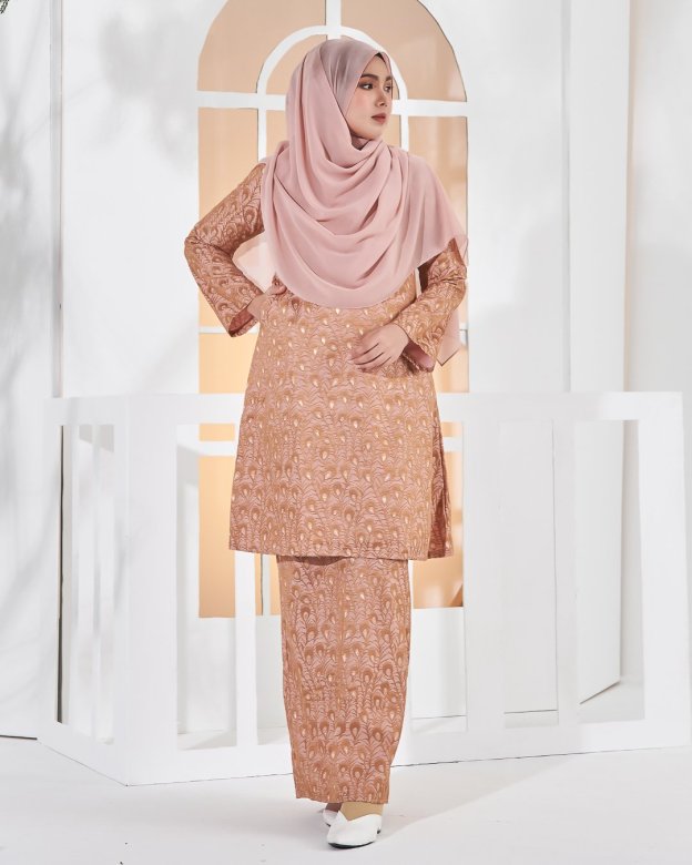 Baju Kurung Riau Lace Greece - Vanilla Cream