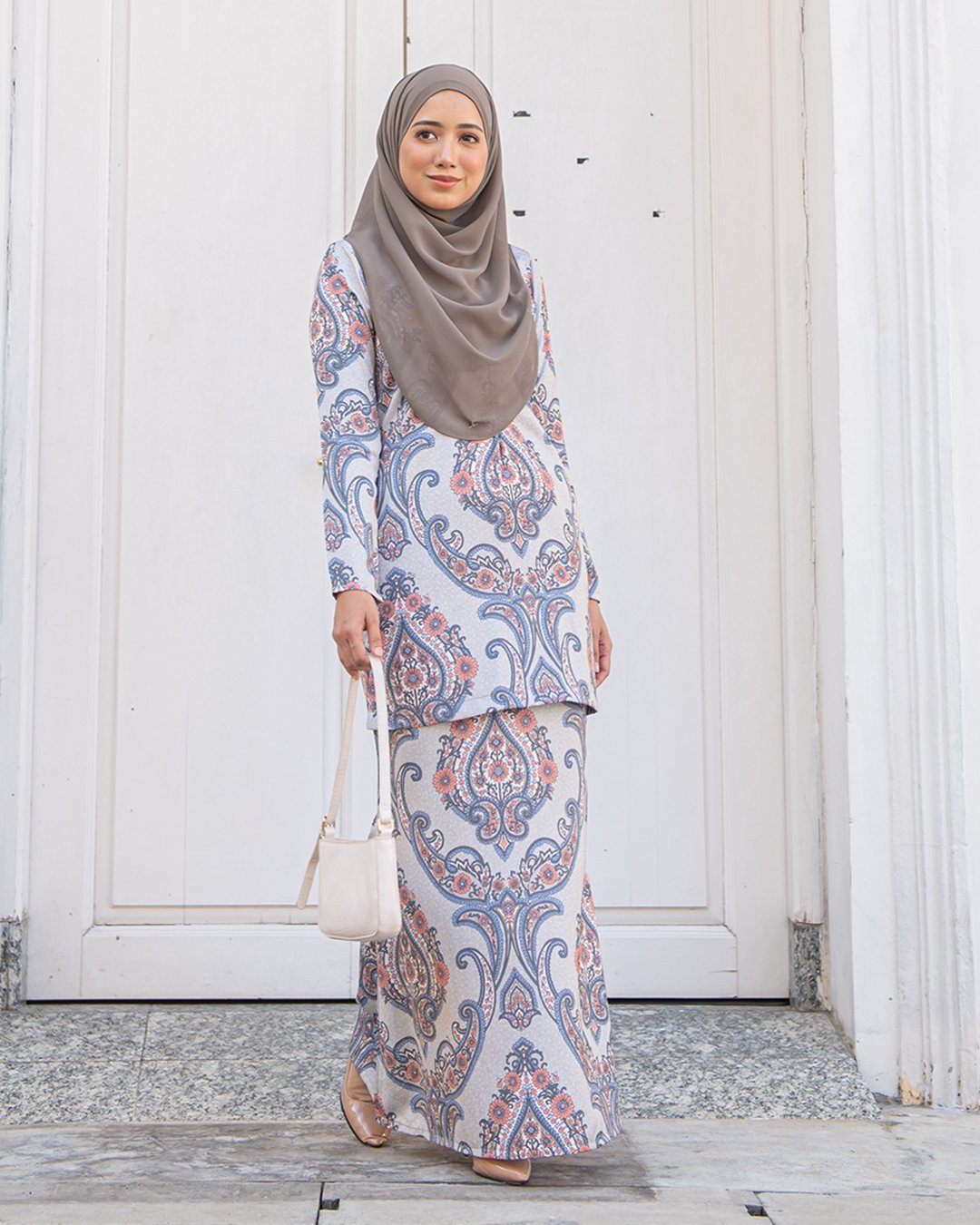 Baju Kurung Moden Zelda - Artichoke Grey