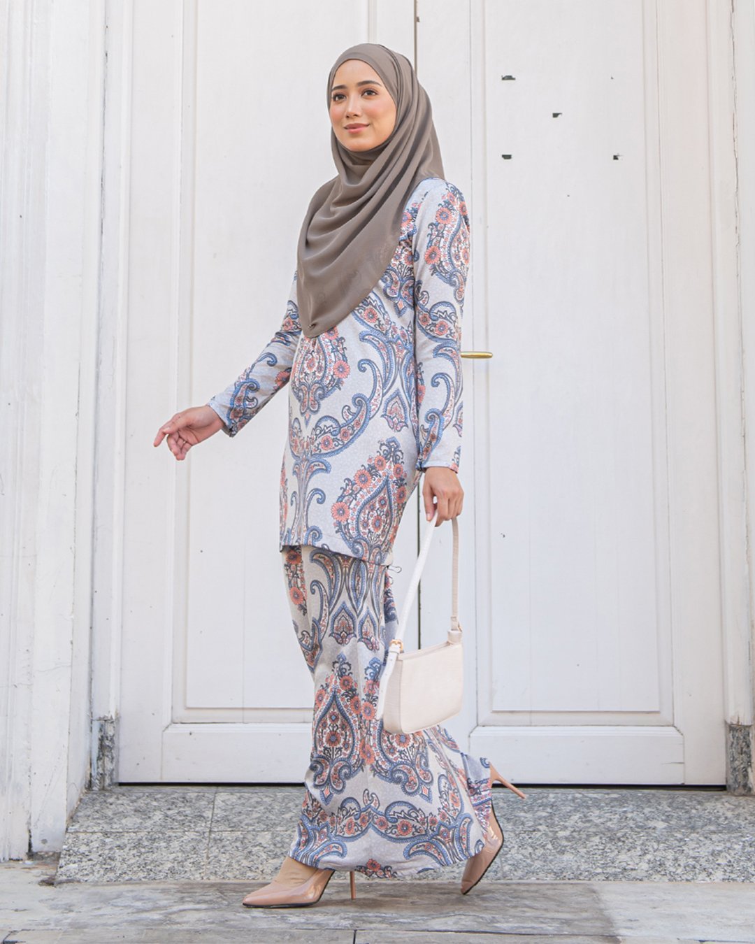 Baju Kurung Moden Zelda - Artichoke Grey