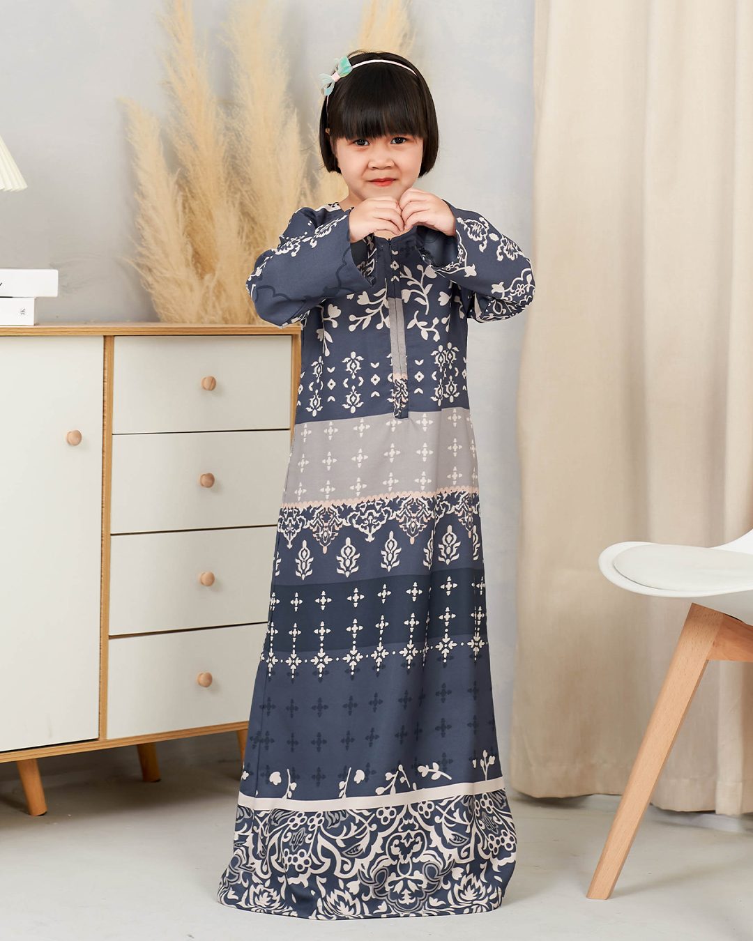 Abaya Rayla Kids - Steel Blue