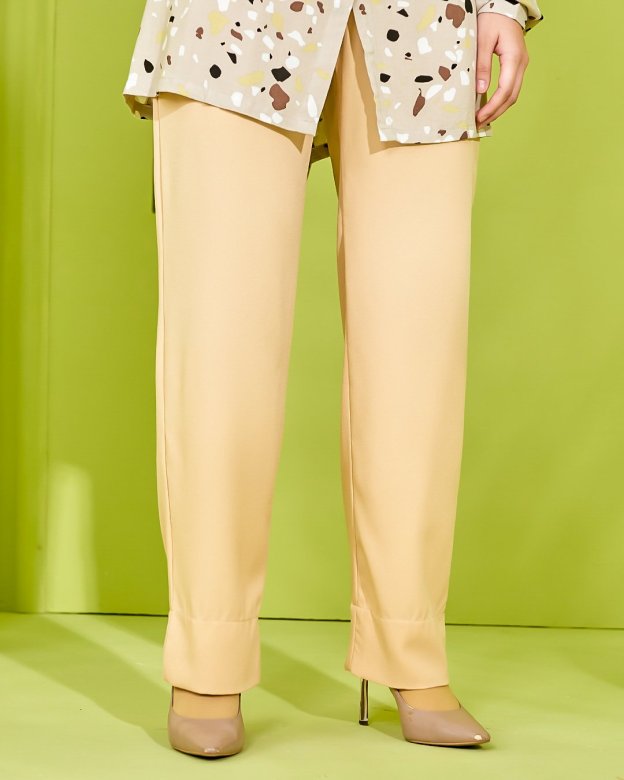Pants Relax Fit Laluxa Laluna X MCC - Light Cream
