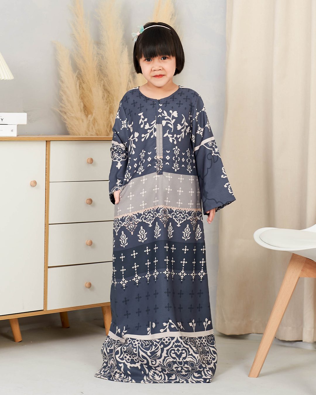 Abaya Rayla Kids - Steel Blue