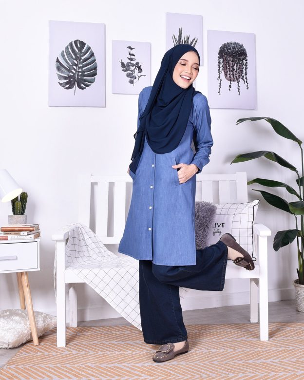 Tunic Denim Daniela - Flame Blue