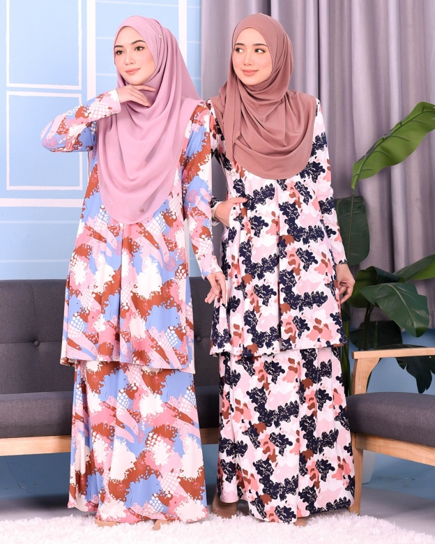 Kurung Lara - Azure Beige
