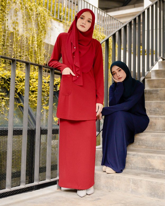 Baju Kurung Kozi Ironless Dream - Red