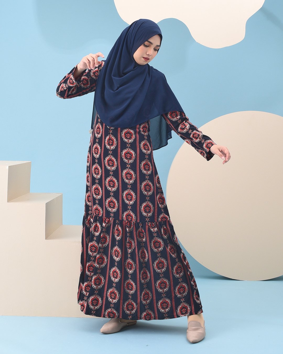 Abaya Ruffle Adalina - Diamond Black