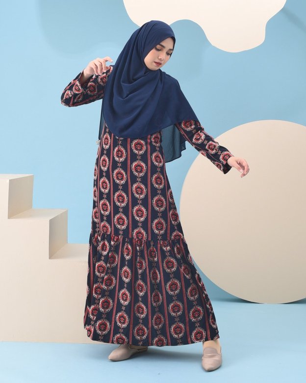 Abaya Ruffle Adalina - Diamond Black