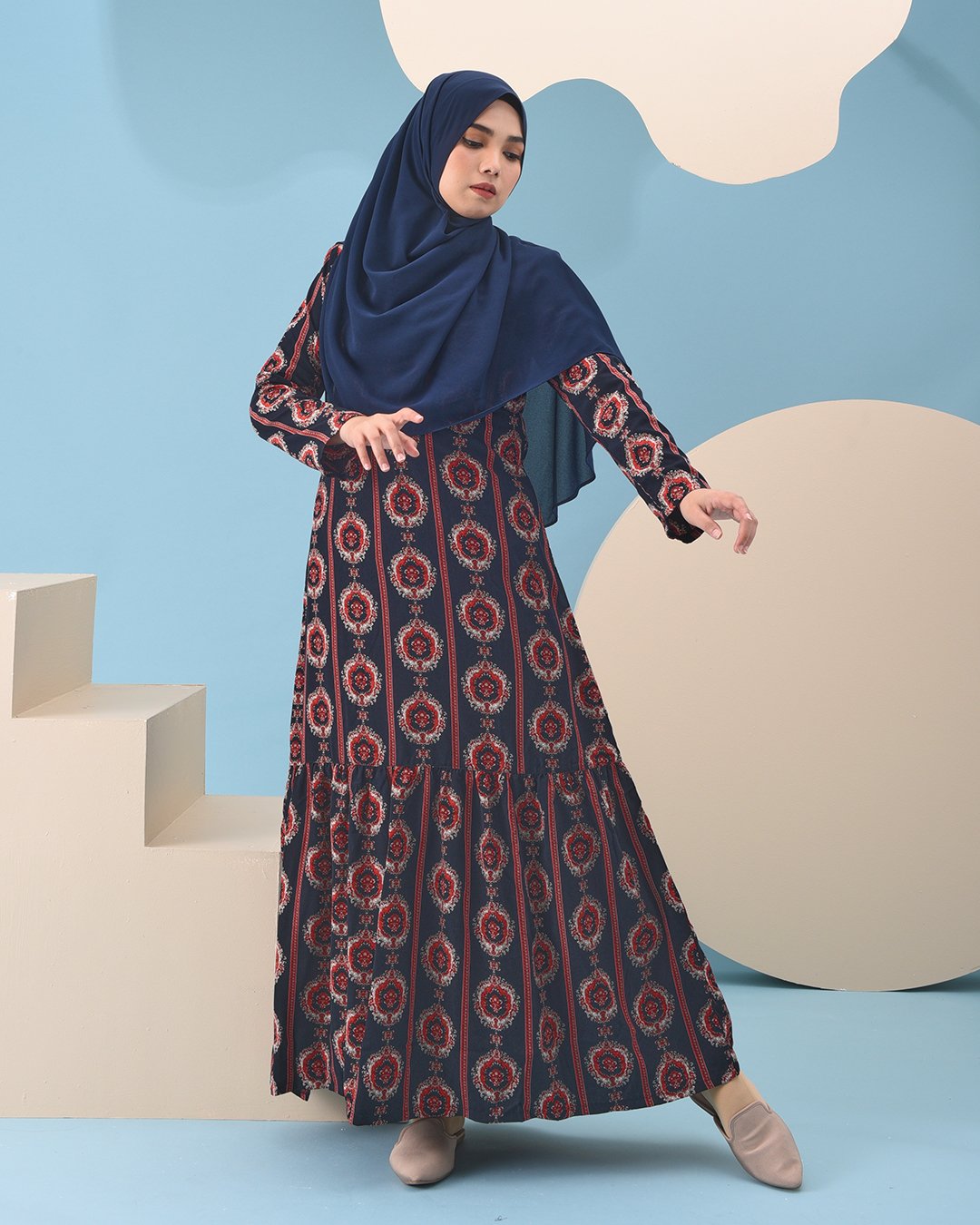 Abaya Ruffle Adalina - Diamond Black