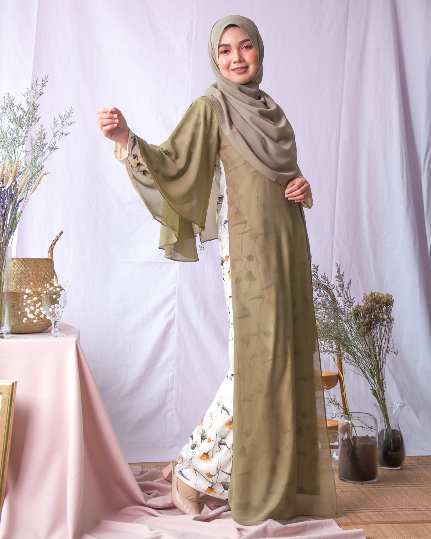 Abaya Adawiyah - Olive Green