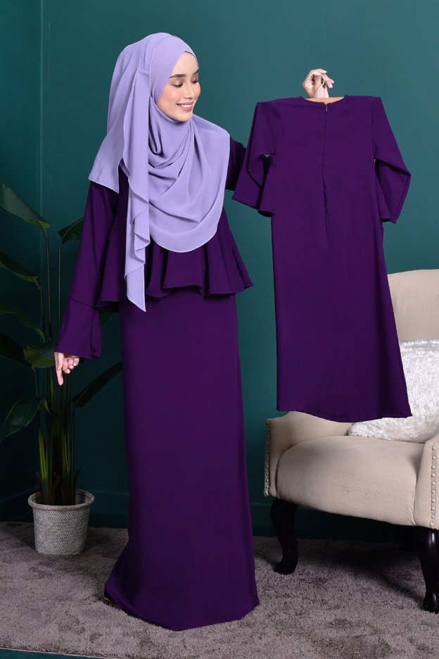 Abaya Alifa II Kids - Grape Purple