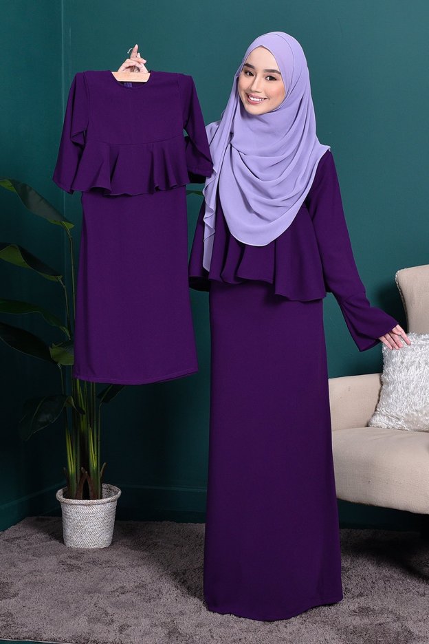 Abaya Alifa II Kids - Grape Purple