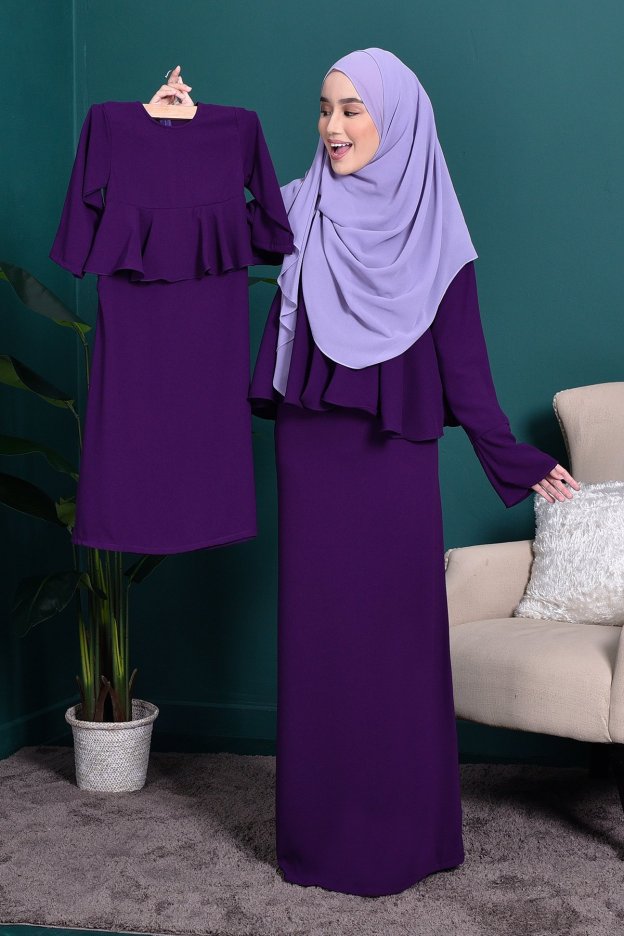 Abaya Alifa II Kids - Grape Purple