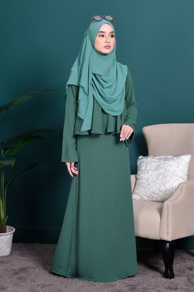 Abaya Alifa II - Teal green