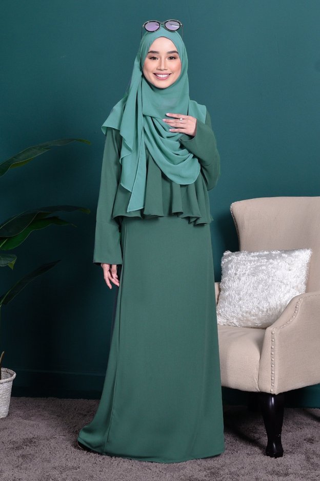 Abaya Alifa II - Teal green