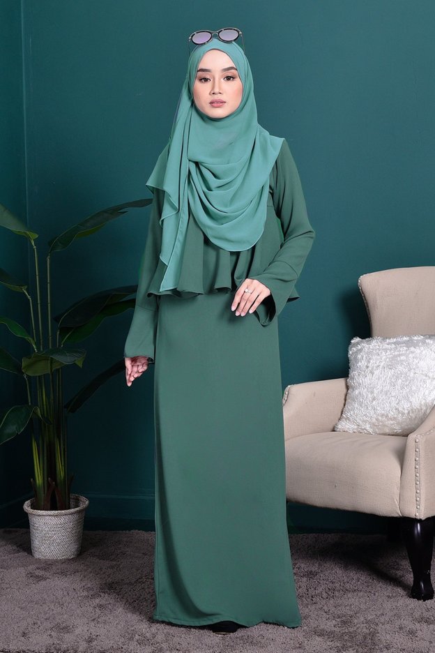 Abaya Alifa II - Teal green