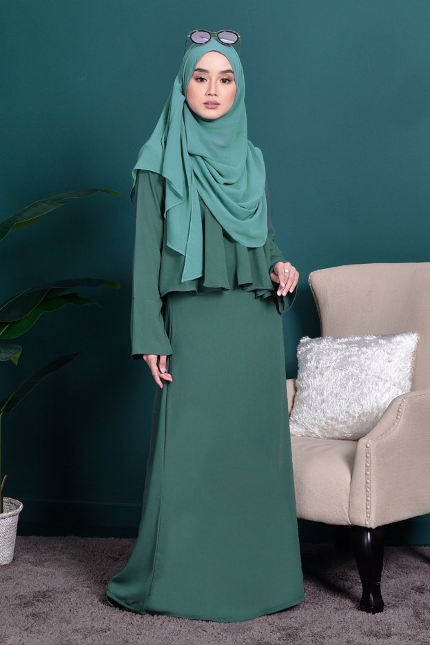 Abaya Alifa II - Teal green