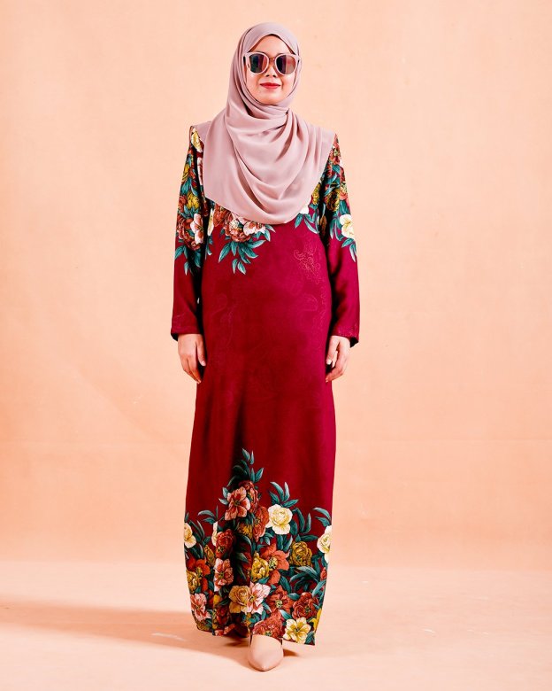 Abaya Alwarda - Swivel Maroon