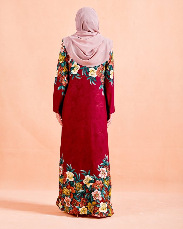 Abaya Alwarda - Swivel Maroon