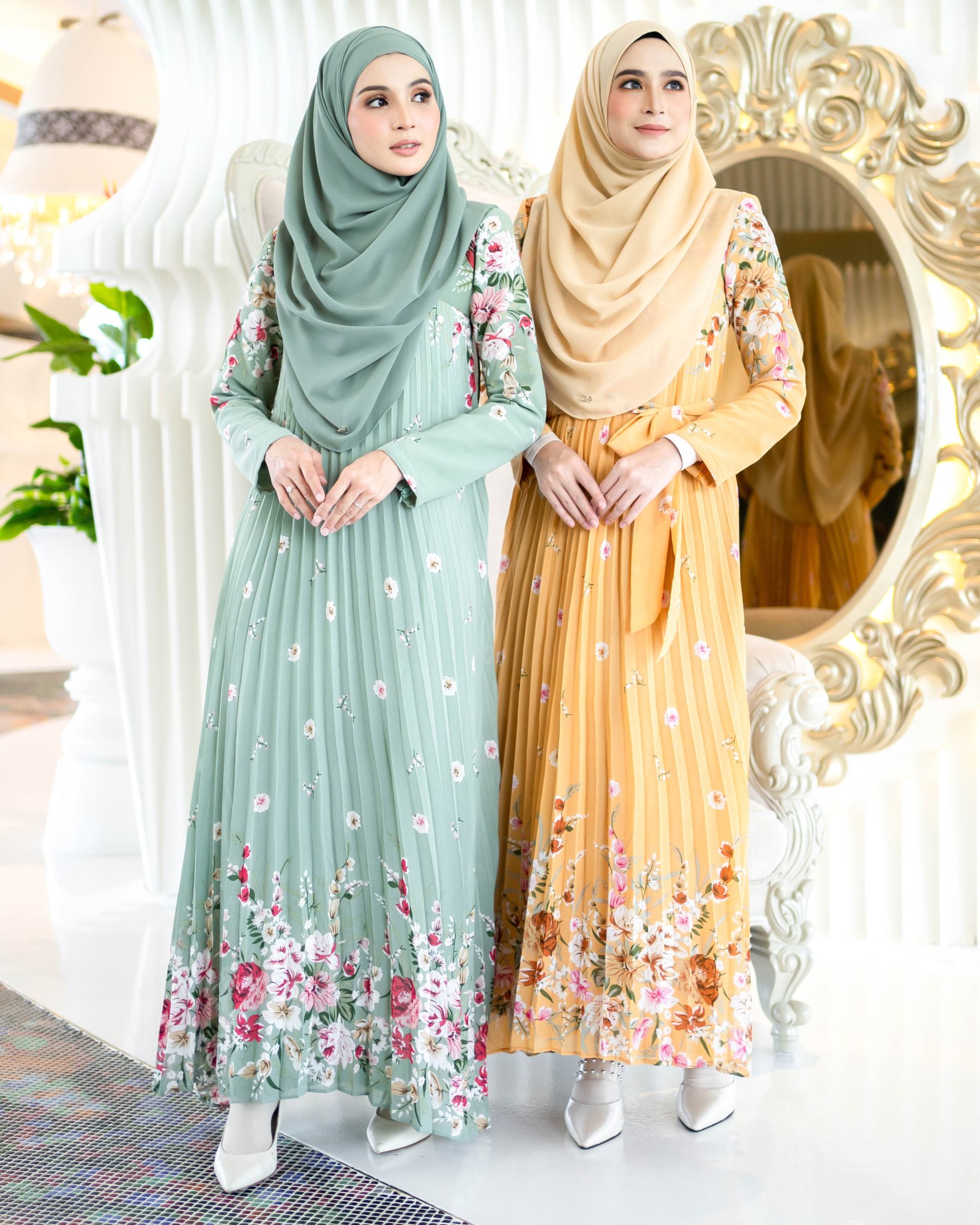 Dress Pleated Anani - Fern Green