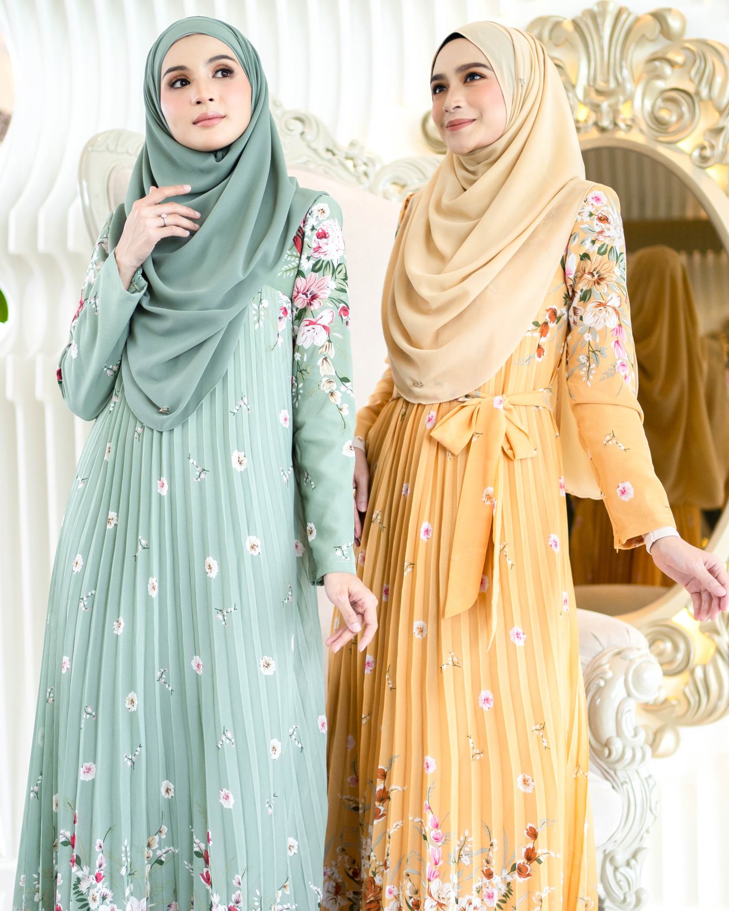 Dress Pleated Anani - Fern Green