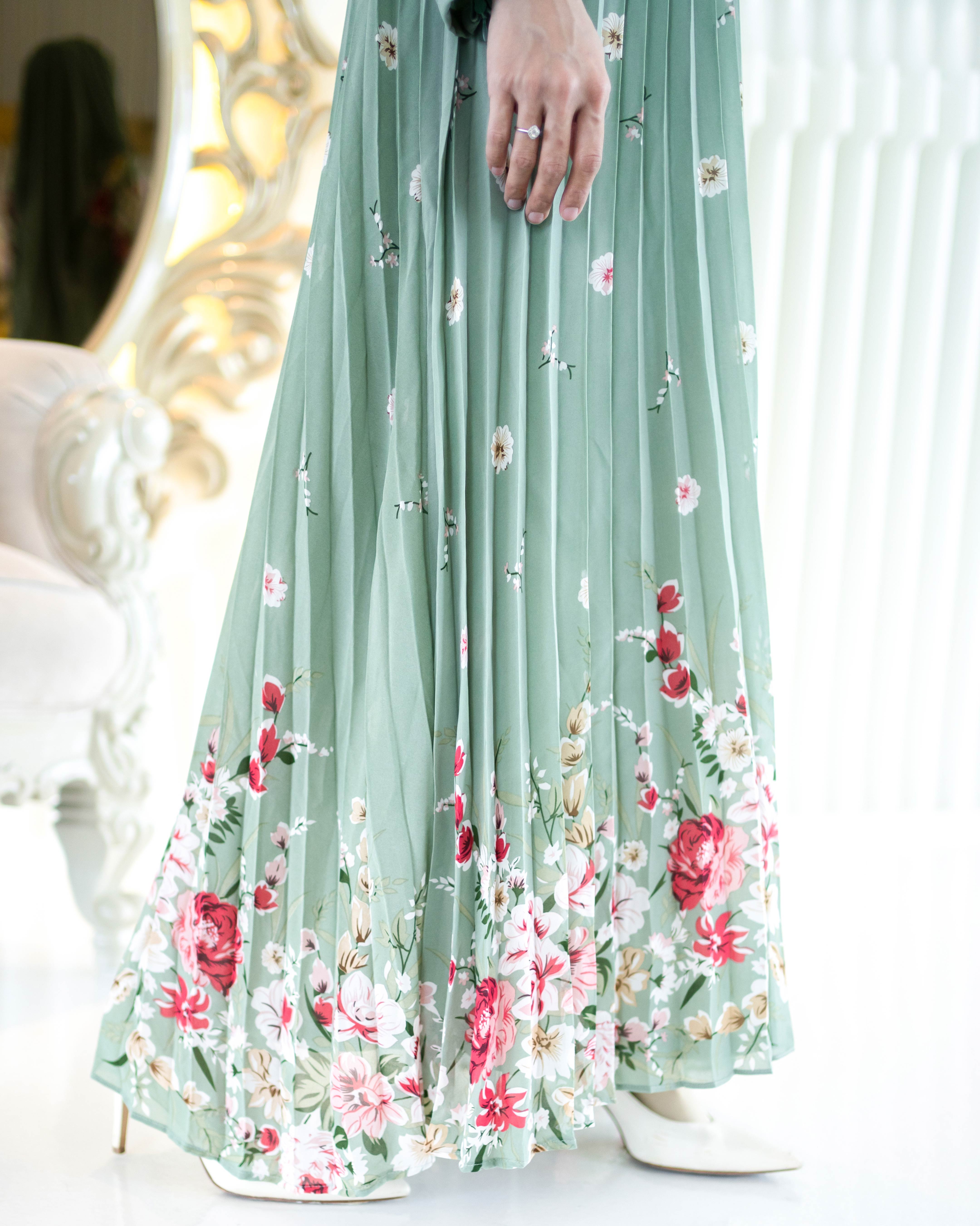 Dress Pleated Anani - Fern Green