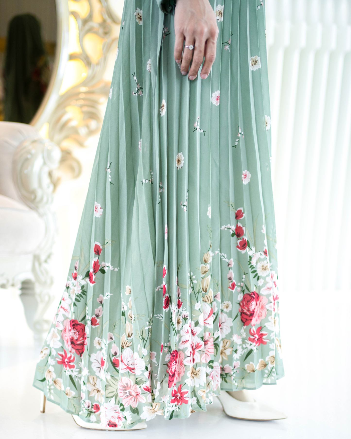 Dress Pleated Anani - Fern Green