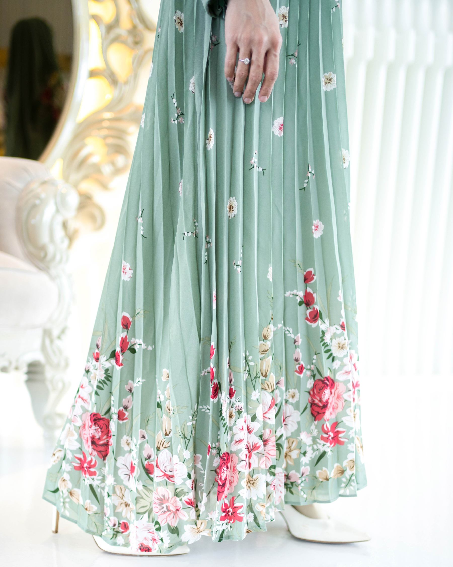 Dress Pleated Anani - Fern Green