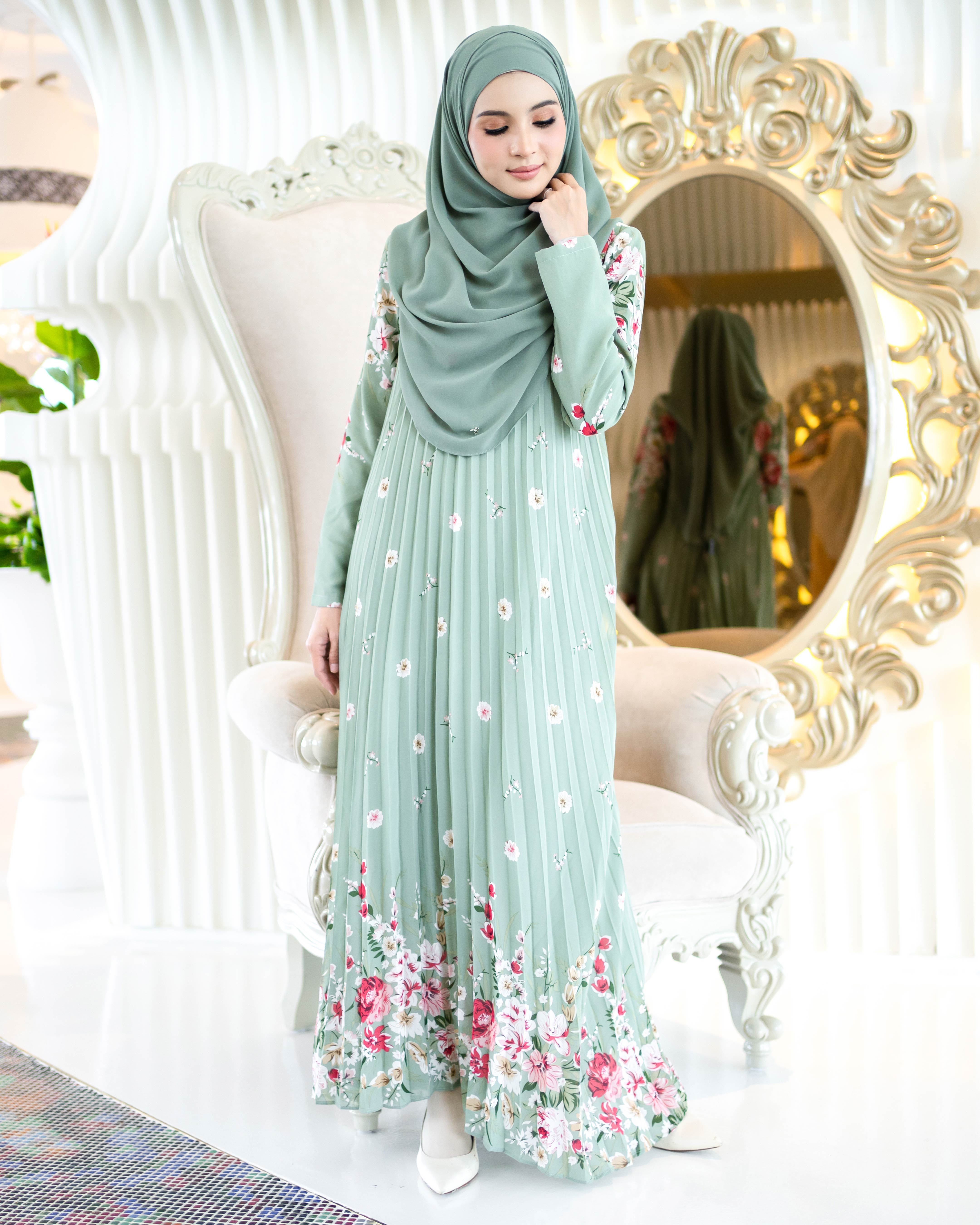 Dress Pleated Anani - Fern Green