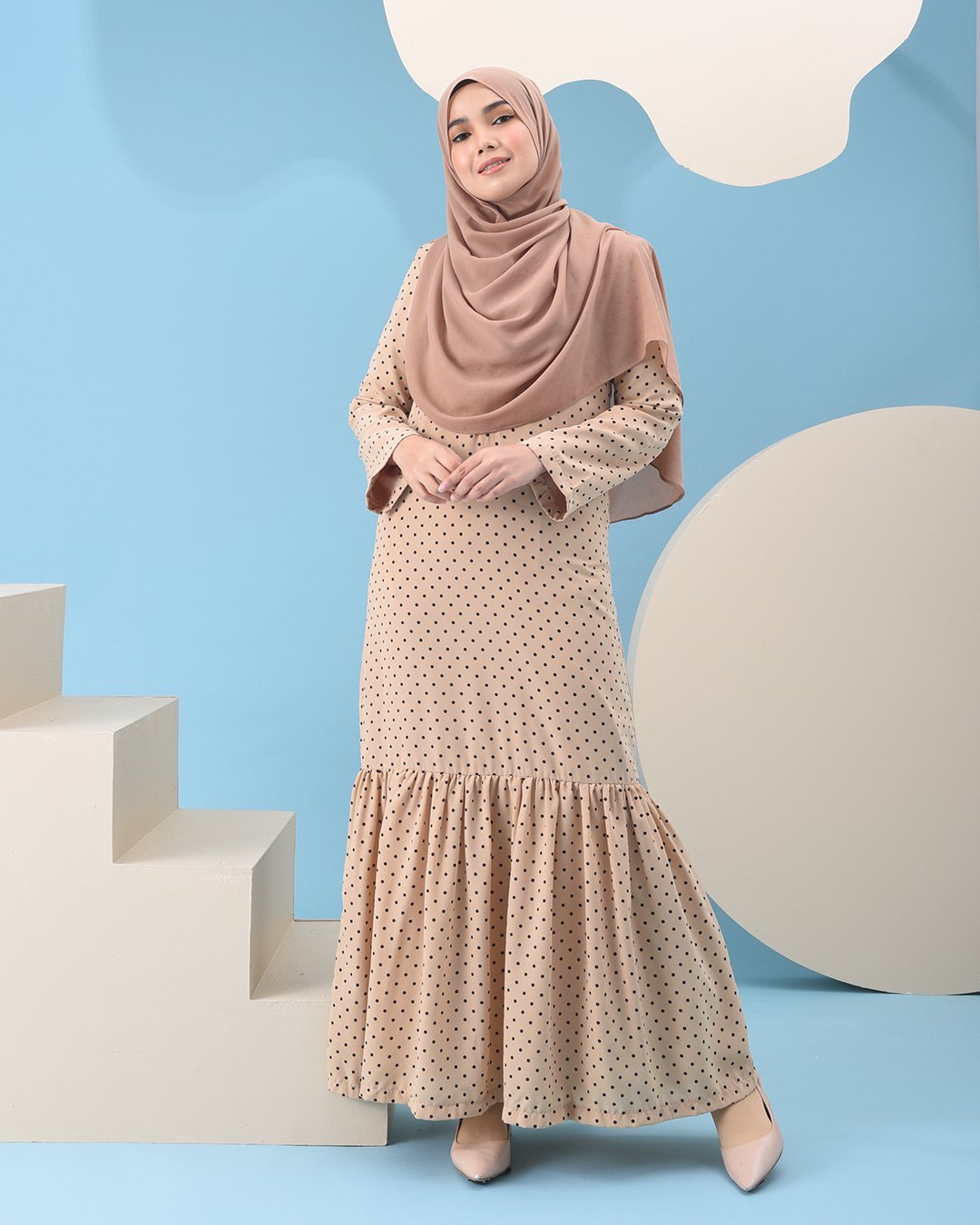 Abaya Ruffle Anita - Baby Brown
