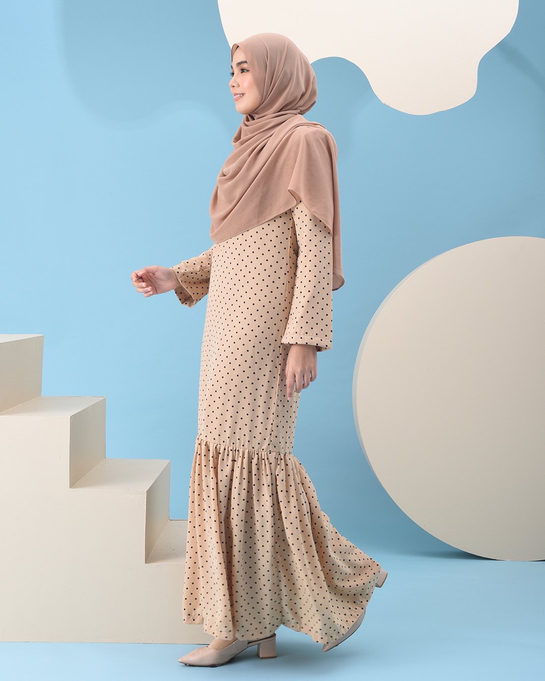 Abaya Ruffle Anita - Baby Brown