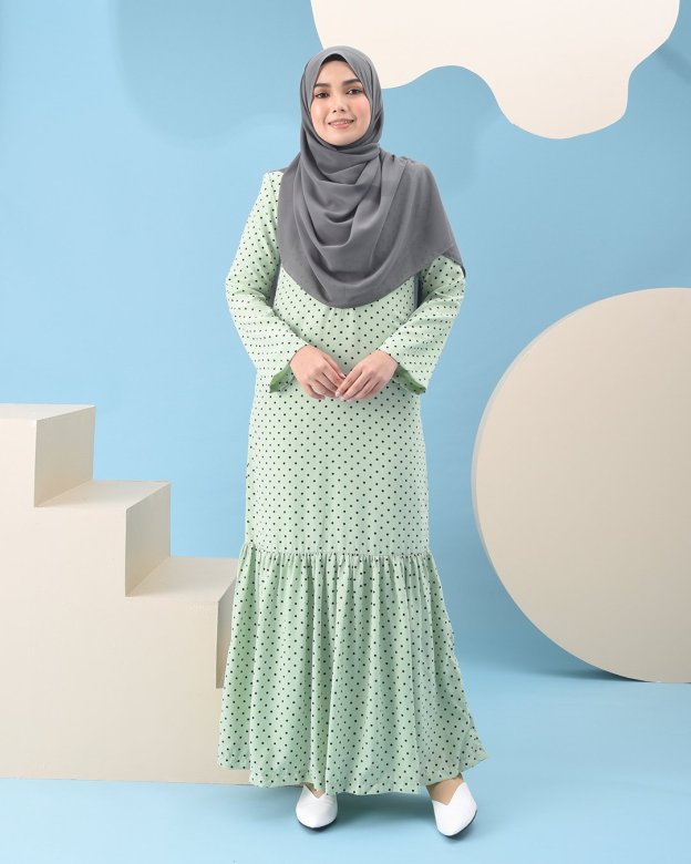 Abaya Ruffle Anita - Baby Green