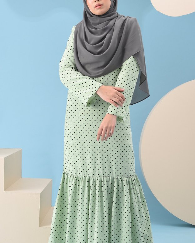 Abaya Ruffle Anita - Baby Green